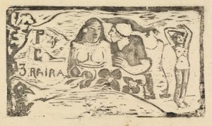 Titelsida för Le Sourire Titel på leendet, 1895 eller efter. av Paul Gauguin
