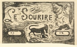 Titelsida för Le Sourire Titel på leendet, 1895 eller efter. av Paul Gauguin