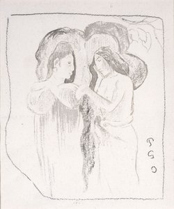 Två tahitiska kvinnor, ca 1894 av Paul Gauguin