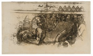 Kvinna med en katt av Paul Gauguin