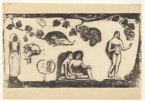 Kvinnor, djur och lövverk av Paul Gauguin