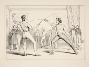 Fäktlektionen av Paul Gavarni