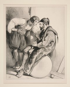(Bybon) Vad tycker du bättre om, Irmas ben eller... av Paul Gavarni