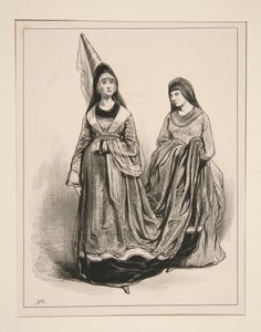 1400. Damer från Paris. av Paul Gavarni