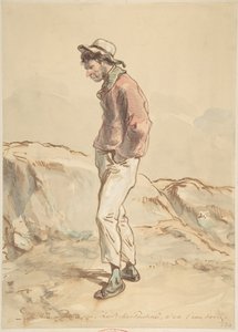 En sjöman som står på stranden, 1859-60. av Paul Gavarni