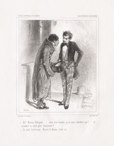 Parisiska nonsens: Ah! Monsieur Radiguet, 1847. av Paul Gavarni