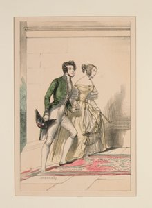 Hovdräkt 1837, ... av Paul Gavarni