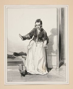 Under de fem månader jag har varit hos mademoiselle har jag gjort många par stövlar... av Paul Gavarni