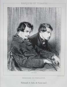 Edmond och Jules de Goncourt av Paul Gavarni