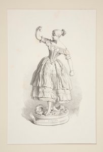 Fanny Elssler. av Paul Gavarni