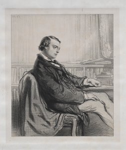 Pressens herrar: Théodore de Banville, 1853. av Paul Gavarni