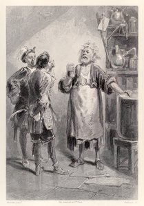 Gulliver går in i ett rum i den stora akademin i Lagado fylld med en motbjudande lukt, från den franska utgåvan av Gullivers Travels av Jonathan Swift