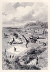 Gulliver har en publik med Emperor of Lilliput, från French Edition av Gullivers Travels av Jonathan Swift av Paul Gavarni