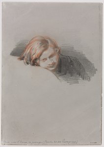 Chef för en ung mansstudie för LOiseau de passage, 1853. av Paul Gavarni