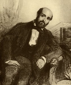 Henry Murger (1822-61) av Paul Gavarni
