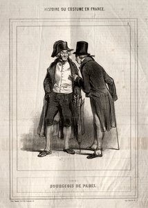Kostymens historia i Frankrike: Bourgeois of Paris av Paul Gavarni
