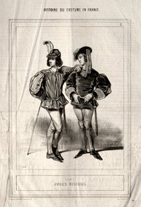History of Costume in France: Telling Judges, 1843. av Paul Gavarni
