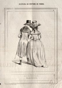 Kostymens historia i Frankrike: Parisians, 1843. av Paul Gavarni