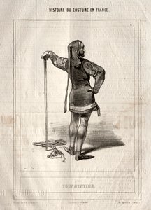 Kostymens historia i Frankrike: Tormenteur, 1843. av Paul Gavarni
