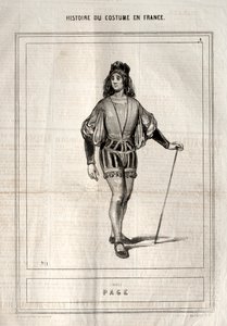 Kostymens historia i Frankrike: Sida, 1843. av Paul Gavarni