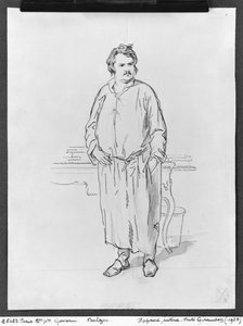Honore de Balzac (penna och bläck och tvätta på papper) av Paul Gavarni