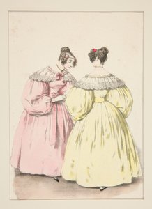 JANUARI 1836. - Klänning av gasväv i prinsessmodell,... av Paul Gavarni