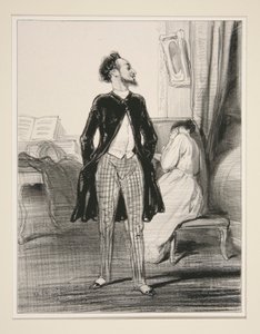 Sångarmannen. av Paul Gavarni