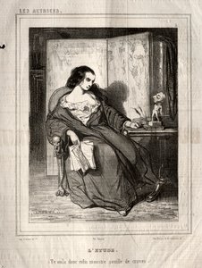 Skådespelerskorna: Studien, 1843. av Paul Gavarni