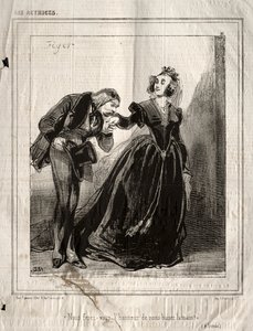 The Actresses: Will You Make Us the Man to Kiss Our Hands, 1843. av Paul Gavarni