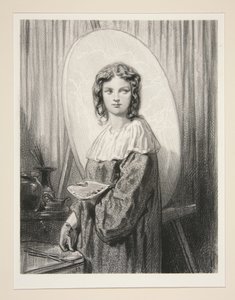 Kvinnliga konstnärer / Mistress Diana S... av Paul Gavarni