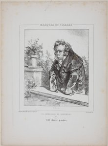 Les Invalides du Sentiment (The Invalids of Sentiment): Var en "ung huvudrollsinnehavare". av Paul Gavarni