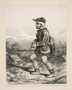 Herr Gontard, / (från Clos-Gorju), / storägare, röstberättigad, / på jakt efter l av Paul Gavarni
