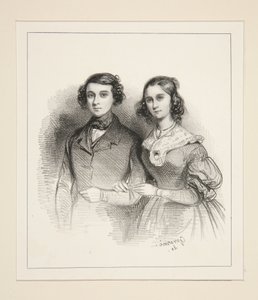 Herr och fru Emile Taigny av Paul Gavarni