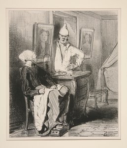 Madame Surmonsin, i kväll är det trettioett år sedan du inte längre var mademoiselle Boucle. av Paul Gavarni