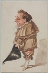 Man med en stor hatt. av Paul Gavarni