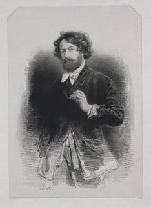 Självporträtt, 1842. av Paul Gavarni