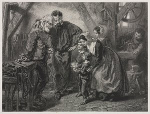 Arbetarens födelsedag. av Paul Gavarni