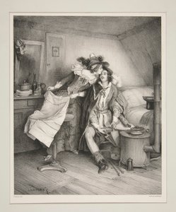 EN KARNEVALMIDDAG, - EN SUPPER EFTER PÅ MASKERADEN. av Paul Gavarni