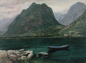 Norskt landskap av Paul Gerhard Rosen