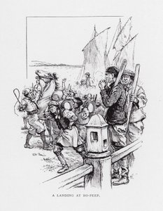 En landning vid Bo-Peep (litografi) av Paul Hardy