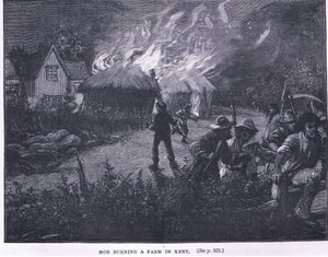 Mobb som brände en gård i Kent 1830 av Paul Hardy