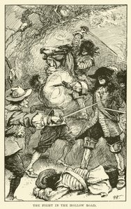 Kampen i den ihåliga vägen (gravyr) av Paul Hardy