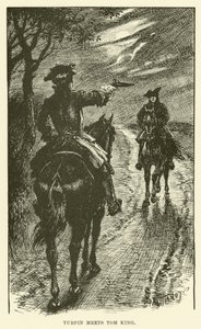 Turpin möter Tom King (gravyr) av Paul Hardy