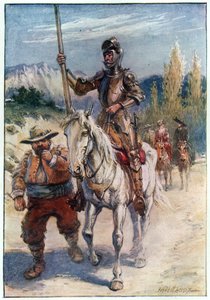 Vilken juvel presenterade hon dig vid din avresa, illustration från "The Adventures of Don Quixote", publicerad av G. Bell und Sons, Ltd., 1911