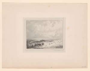 Kuperat landskap i solljuset fyrkantig soleil Åtta landskapsföreställningar (serietitel) Huit sujets de Paysage (serietitel) av Paul Huet
