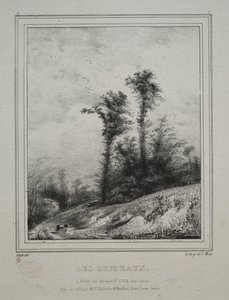 Landskap: Unga almträd, 1829.