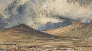 Berg i Auvergne, 1831-33. av Paul Huet