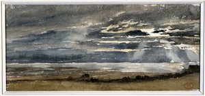 Nedgående sol av Paul Huet