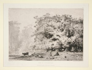 Skog nära Fontainebleau av Paul Huet