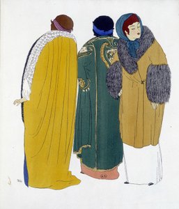 Skapandet av Paul Poiret hämtat från "" Les Dresses de Paul Poiret", teckning av Paul Iribe. 1911